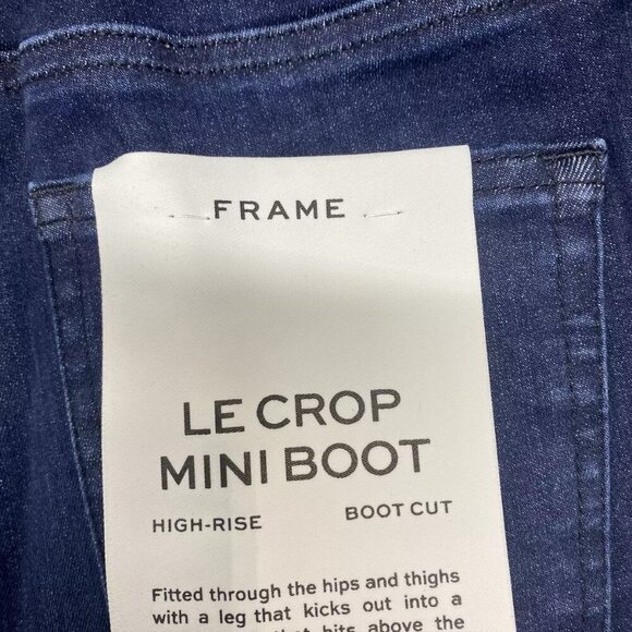 NEW FRAME Womens Le Crop Mini Boot Jeans Size 25 x 26 Dante Blue - Picture 3 of 11